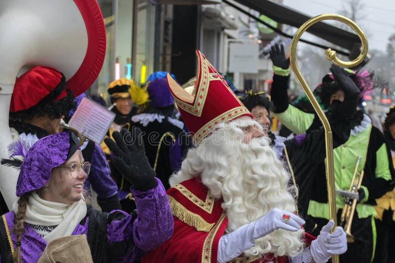 Sinterklaas Waving At The Sinterklaas Festival At Amsterdam The Netherlands 3-11-2022. Sinterklaas Waving At The Sinterklaas Festival At Amsterdam The Netherlands 3-11-2022.