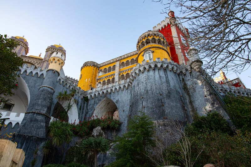 Sintra, Portugal, 4. Januar 2019 Pena National Palace in Sintra, Portugal Palacio Nacional da Pena stockbilder Sintra, Portugal, 4. Januar 2019 Pena National Palace in Sintra, Portugal Palacio Nacional da Pena stockbilder