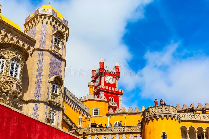 Sintra, Portugalia punkt zwrotny, Pena pa?ac obrazy stock Sintra, Portugalia punkt zwrotny, Pena pa?ac obrazy stock