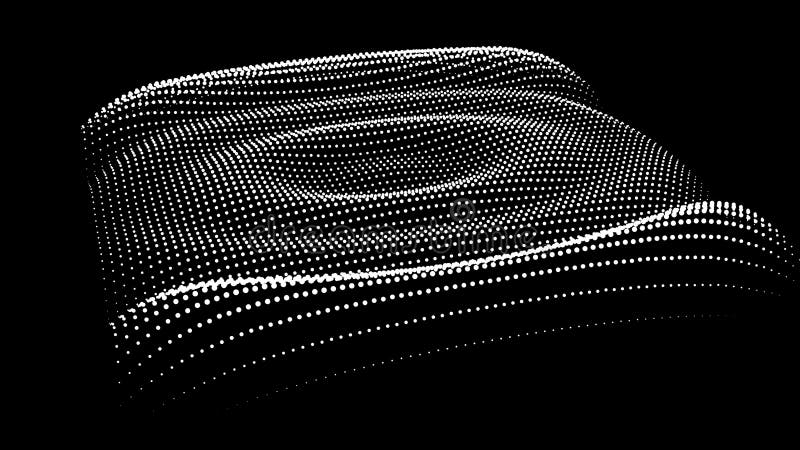 Sinusoidal formula distortion sine wave and waveform. Graph of a 3d function space in three-dimensional coordinates. Science stock illustration