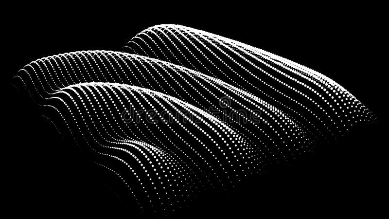Sinusoidal formula distortion sine wave and waveform. Graph of a 3d function space in three-dimensional coordinates. Science stock illustration