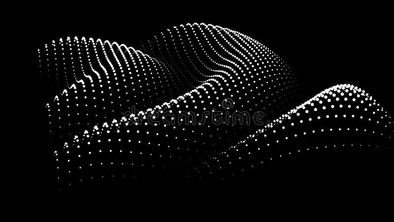 Sinusoidal formula distortion sine wave and waveform. Graph of a 3d function space in three-dimensional coordinates. Science stock illustration