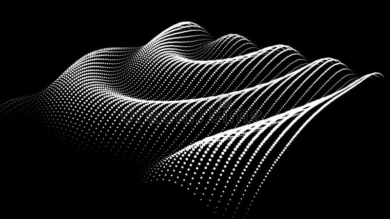 Sinusoidal formula distortion sine wave and waveform. Graph of a 3d function space in three-dimensional coordinates. Science vector illustration