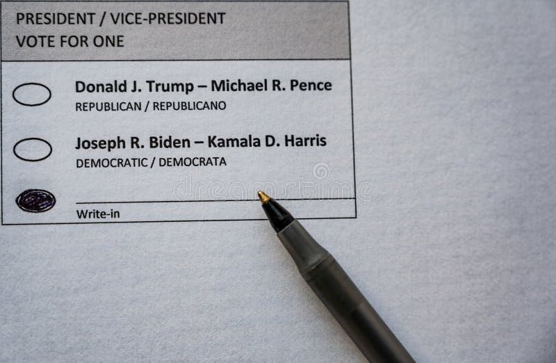 Third party write-in option on a 2020 ballot. Third party write-in option on a 2020 ballot