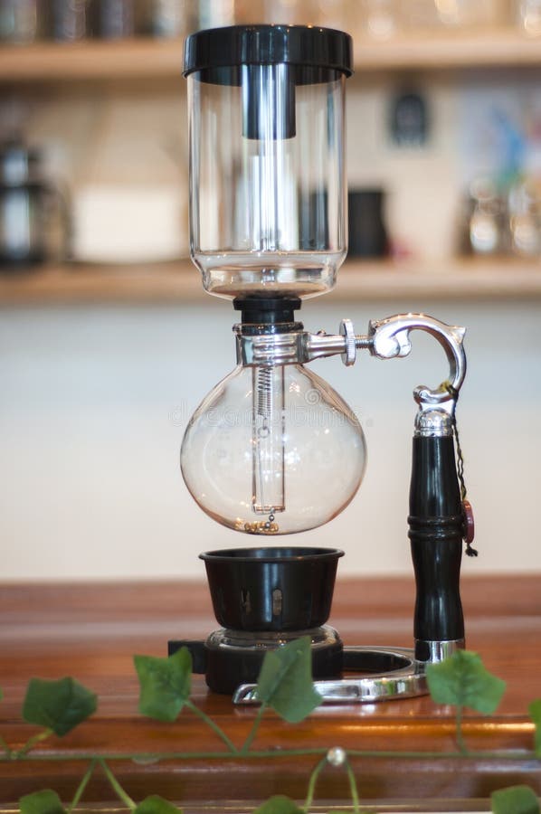 Japanese Siphon Coffee Maker And Coffee Grinder On Old Kitchen Table  Background It Is Very Fragrant And Aroma Because Filled With Fresh Coffee  Beans Stock Photo - Download Image Now - iStock