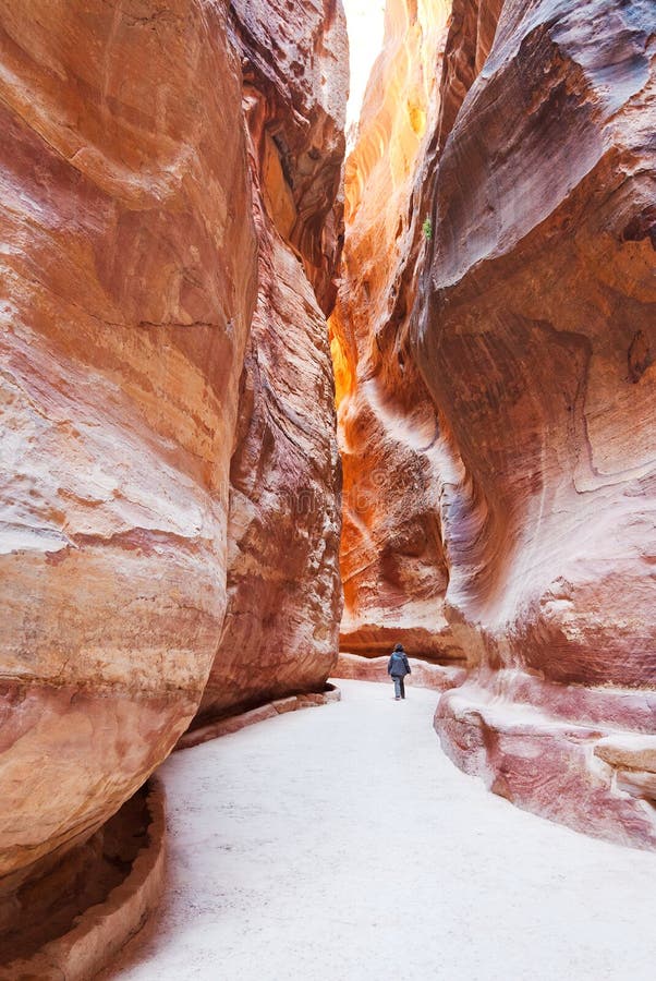 The Siq - narrow pass to ancient city Petra