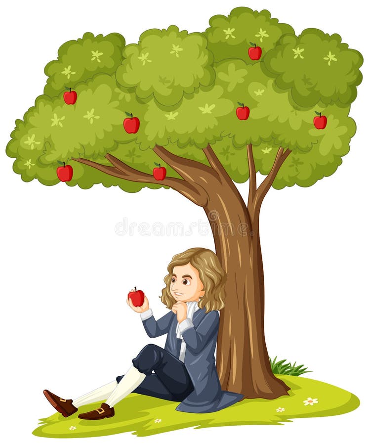 Newton Apple Tree Discover Gravity Posters Stock Illustration ...