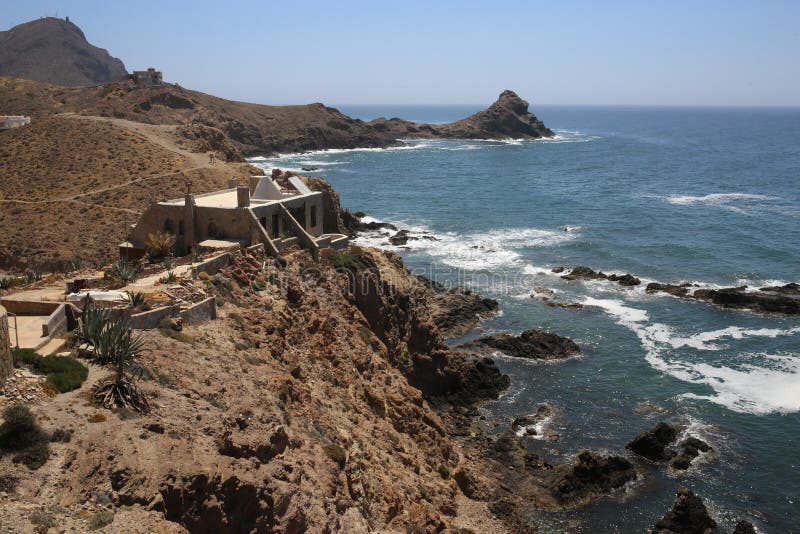 The sirens reef in the Cabo de Gata royalty free stock photos The sirens reef in the Cabo de Gata royalty free stock photos