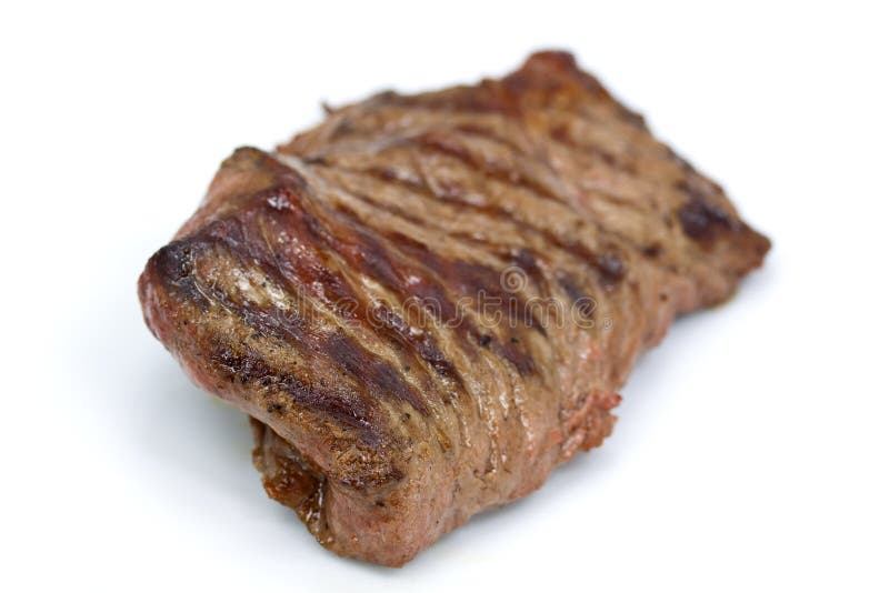 Sirloin Strip Steak ,isoloted on White Stock Photo Image of