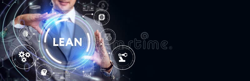 Sistem de control al calității sigma și de management al proceselor de fabricație pe ecranul virtual vector illustration