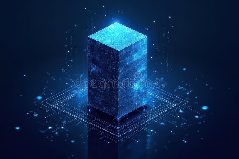 Sistem de procesare a datelor integrat aie prin Server de referință optimizat stock illustration