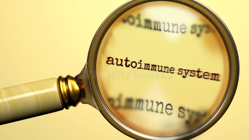Sistema autoinmune bajo lupa. Análisis exhaustivo e inspección del sistema autoinmune. Una mirada más cercana y un análisis del sistema autoinmune. El concepto de sistema autoinmune bajo escrutinio cuidadoso. Examen visual del análisis del sistema autoinmune de palabras y estudio minucioso.