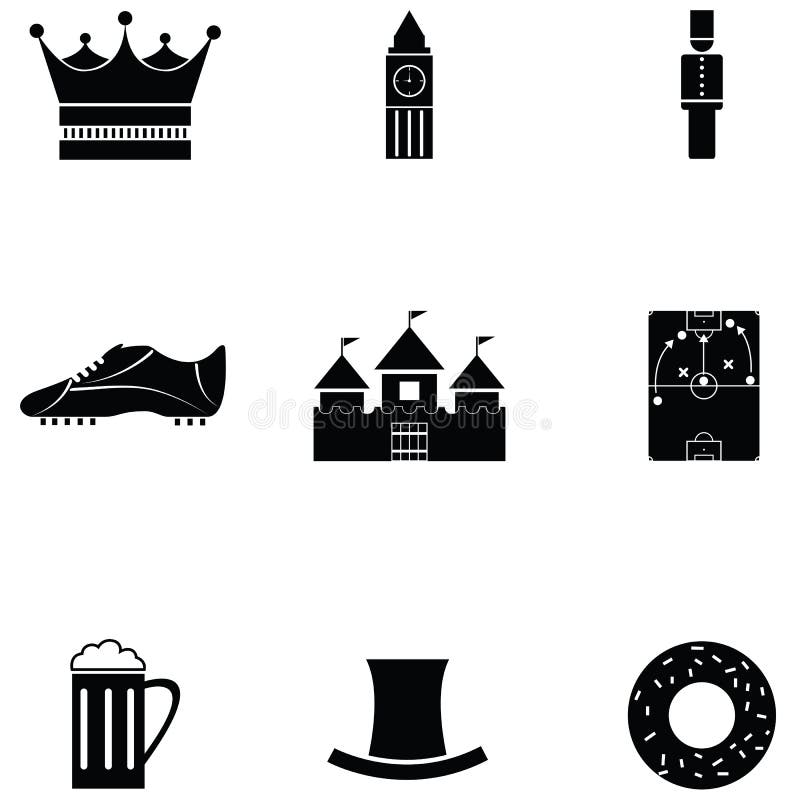 Sistema BRITÁNICO del icono ilustración del vector Sistema BRITÁNICO del icono ilustración del vector