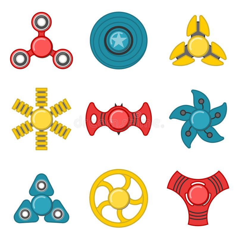 Sistema colorido del icono del vector adicional del hilandero de la persona agitada de la mano libre illustration Sistema colorido del icono del vector adicional del hilandero de la persona agitada de la mano libre illustration