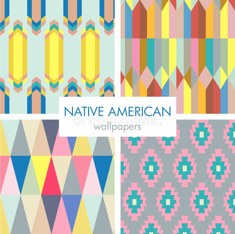 Sistema colorido del modelo del nativo americano libre illustration Sistema colorido del modelo del nativo americano libre illustration