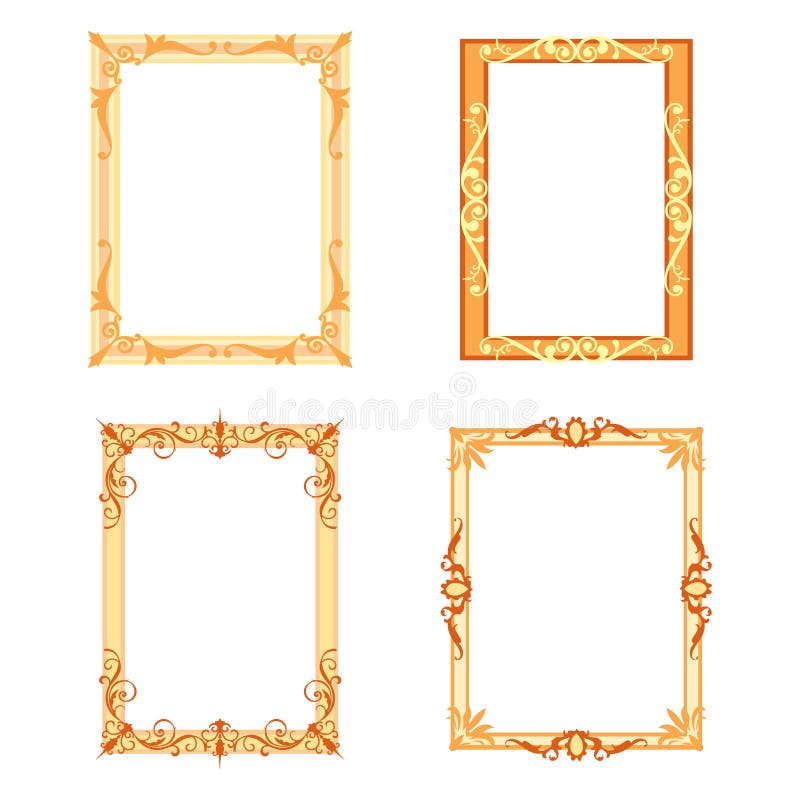 Sistema de bastidores decorativos y de fronteras fijados ilustración del vector Sistema de bastidores decorativos y de fronteras fijados ilustración del vector