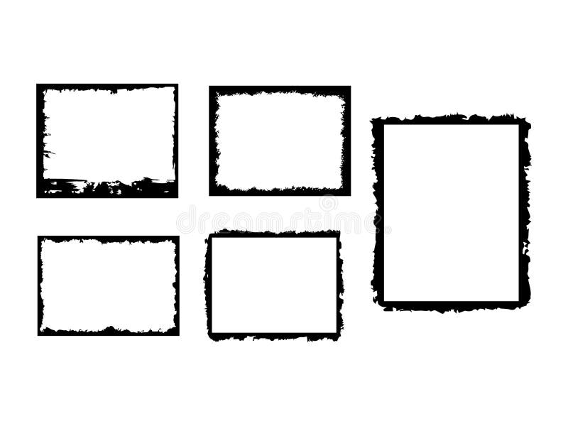 Sistema de bastidores del grunge de la casilla negra Colecci?n de l?mites vac?os geom?tricos Ilustraci?n del vector libre illustration Sistema de bastidores del grunge de la casilla negra Colecci?n de l?mites vac?os geom?tricos Ilustraci?n del vector libre illustration