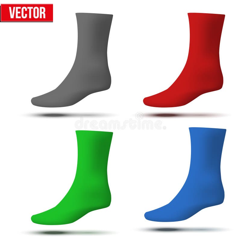 Sistema de calcetines realistas de la disposición de diversos colores A libre illustration Sistema de calcetines realistas de la disposición de diversos colores A libre illustration