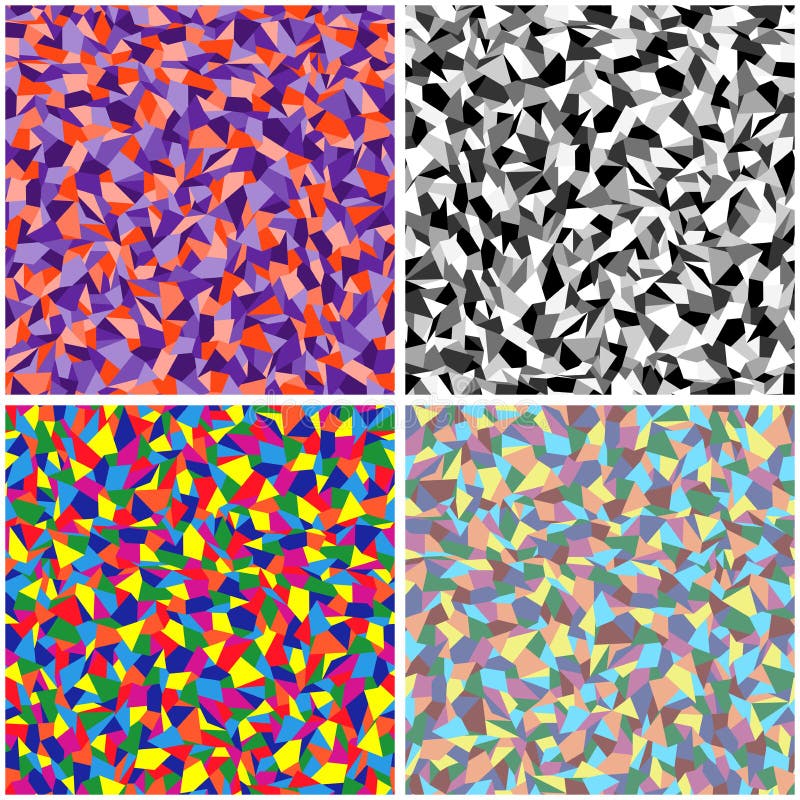 Sistema de cuatro modelos abstractos inconsútiles stock de ilustración Sistema de cuatro modelos abstractos inconsútiles stock de ilustración