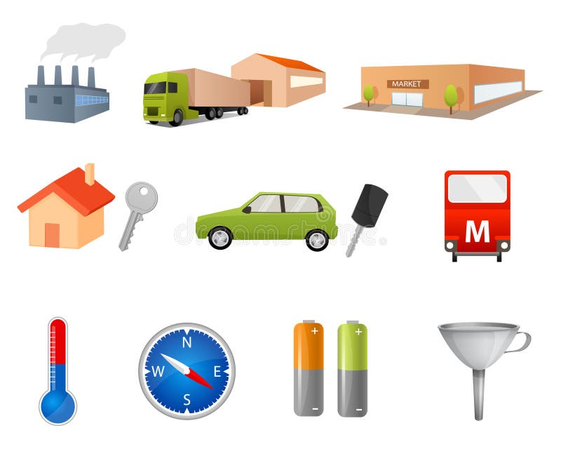 Sistema de diversos ejemplos o iconos simples libre illustration Sistema de diversos ejemplos o iconos simples libre illustration