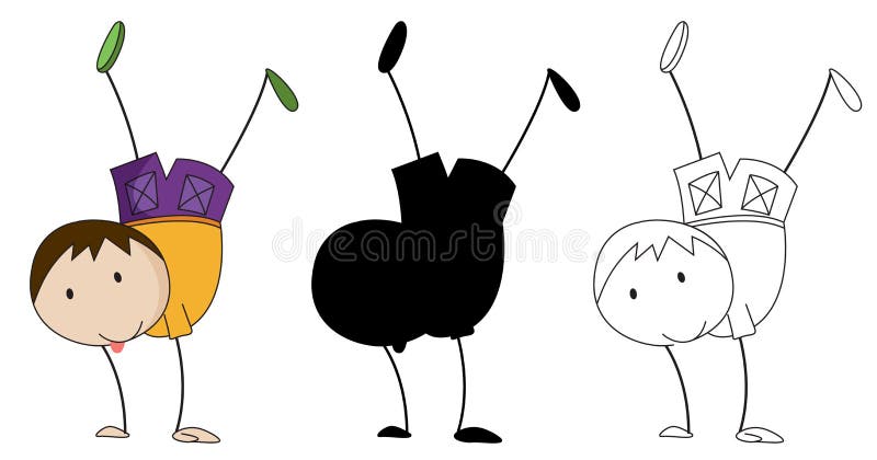 Sistema de diversos muchachos stock de ilustración Sistema de diversos muchachos stock de ilustración