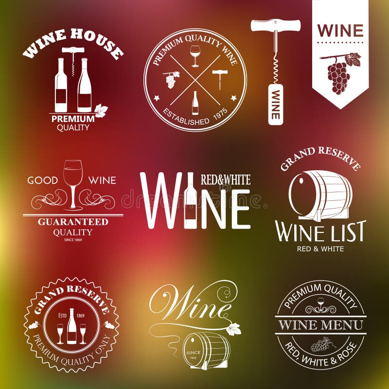 Sistema de etiquetas del vino libre illustration Sistema de etiquetas del vino libre illustration