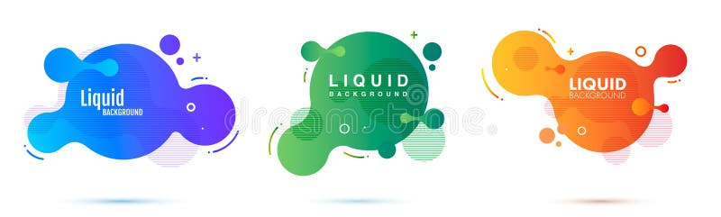 Sistema de formas geom? tricas del extracto l? quido del color Elementos fl? idos de la pendiente para la bandera m? nima, logotipo libre illustration