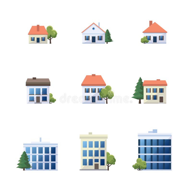 Sistema de iconos admistrative de la fundación de una familia de la casa de oficina libre illustration Sistema de iconos admistrative de la fundación de una familia de la casa de oficina libre illustration