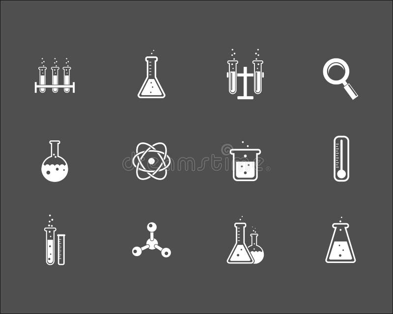 Sistema de iconos de la ciencia y de la investigación