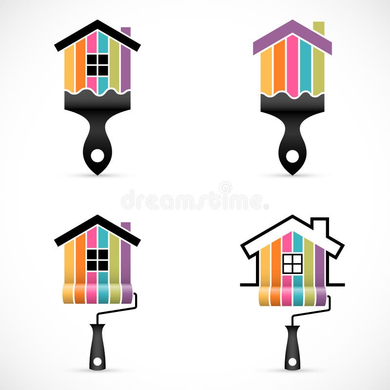 Sistema de iconos de la renovación de la casa La pintura mantiene iconos libre illustration Sistema de iconos de la renovación de la casa La pintura mantiene iconos libre illustration