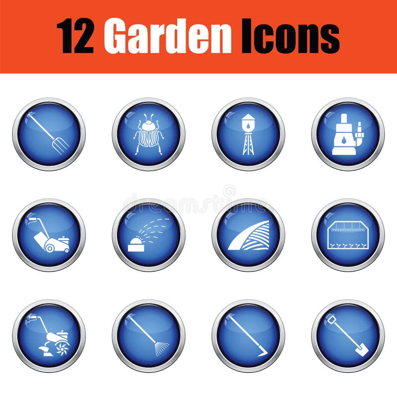 Sistema de iconos que cultivan un huerto libre illustration Sistema de iconos que cultivan un huerto libre illustration