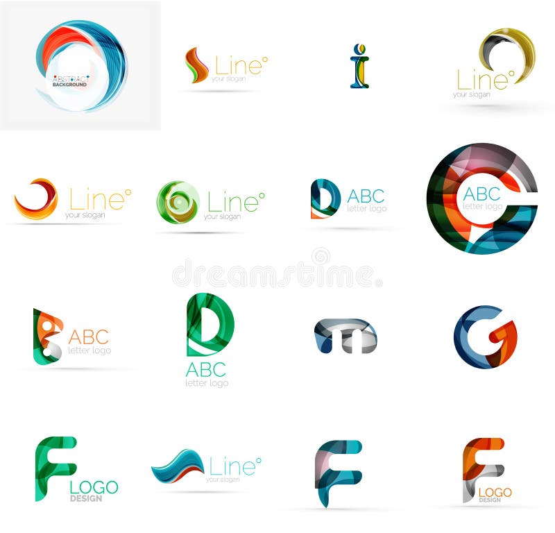 Sistema de ideas universales del logotipo de la compañía, icono del negocio ilustración del vector Sistema de ideas universales del logotipo de la compañía, icono del negocio ilustración del vector