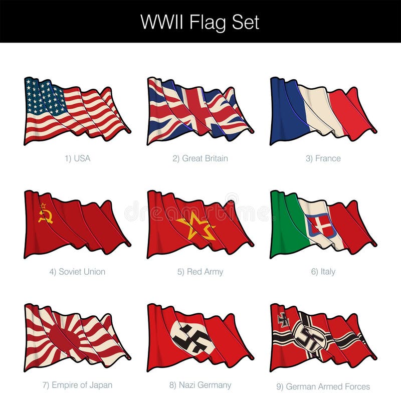 Introducir 81+ imagen banderas de la segunda guerra mundial