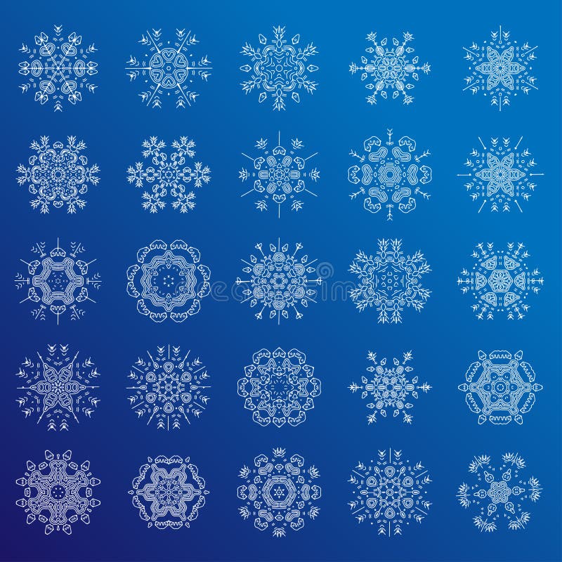 Sistema de la línea minimalistic copos de nieve geométricos, ejemplo del vector Colección del copo de nieve - escamas decorativas libre illustration Sistema de la línea minimalistic copos de nieve geométricos, ejemplo del vector Colección del copo de nieve - escamas decorativas libre illustration