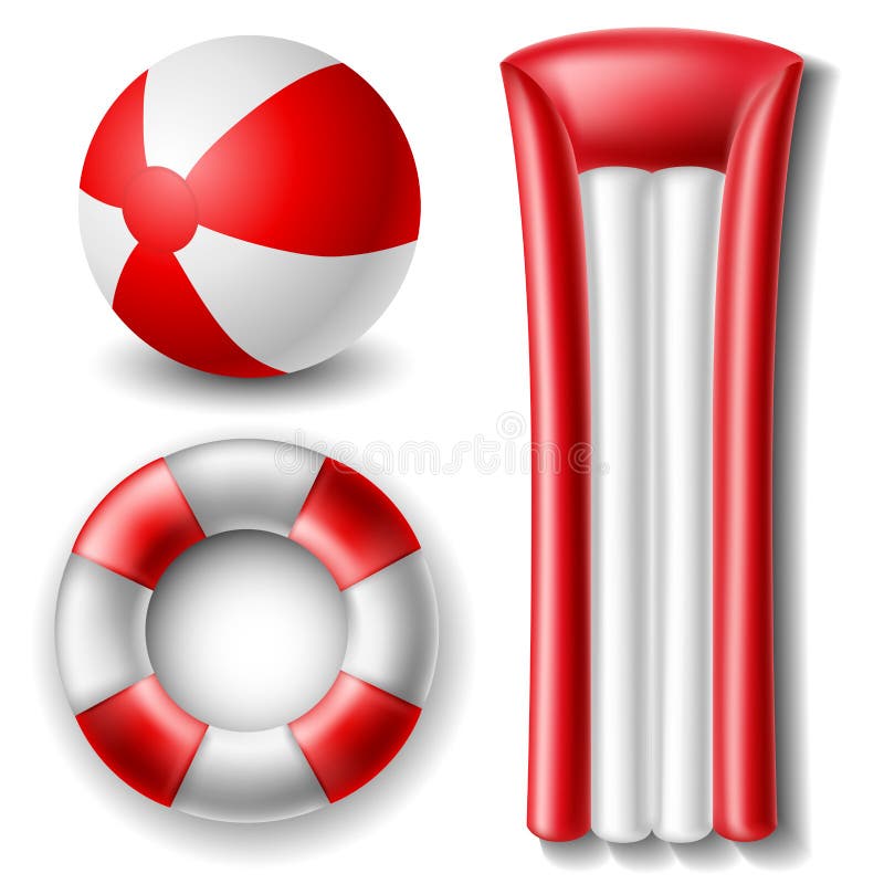 Sistema de la pelota de playa y del flotador libre illustration Sistema de la pelota de playa y del flotador libre illustration