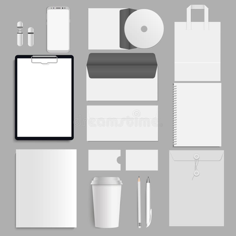 Sistema de la plantilla de la identidad corporativa Maqueta de los efectos de escritorio del negocio con el logotipo Vector ilustración del vector Sistema de la plantilla de la identidad corporativa Maqueta de los efectos de escritorio del negocio con el logotipo Vector ilustración del vector