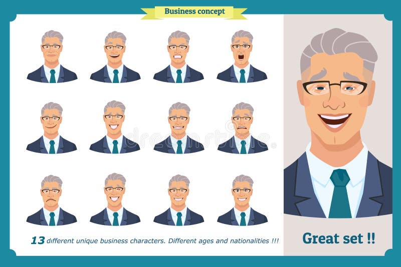 Sistema de las emociones faciales masculinas Expresiones de la cara de un hombre personaje de dibujos animados plano Hombre de ne libre illustration Sistema de las emociones faciales masculinas Expresiones de la cara de un hombre personaje de dibujos animados plano Hombre de ne libre illustration