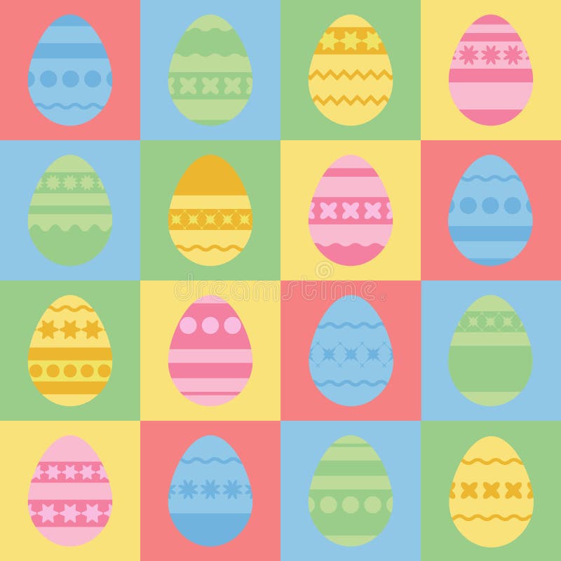 Sistema de las siluetas coloreadas de los huevos de Pascua aislados Con un modelo abstracto Ejemplo plano simple del vector Conve libre illustration Sistema de las siluetas coloreadas de los huevos de Pascua aislados Con un modelo abstracto Ejemplo plano simple del vector Conve libre illustration