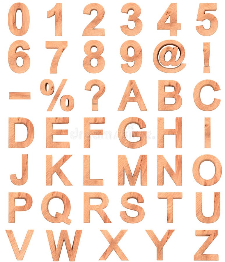 Sistema de letras de madera y de números del alfabeto inglés 3D a partir de la cero a nueve aislado en el fondo blanco imagen de archivo Sistema de letras de madera y de números del alfabeto inglés 3D a partir de la cero a nueve aislado en el fondo blanco imagen de archivo