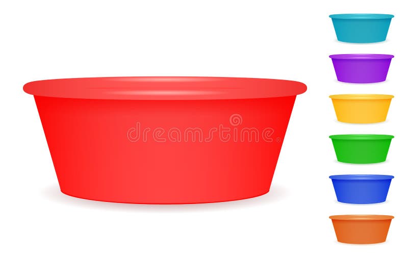 Sistema de los lavabos plásticos caseros para lavarse libre illustration Sistema de los lavabos plásticos caseros para lavarse libre illustration