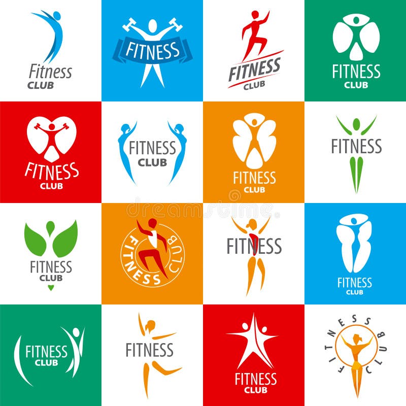 Sistema de los logotipos del vector para los clubs de fitness libre illustration Sistema de los logotipos del vector para los clubs de fitness libre illustration