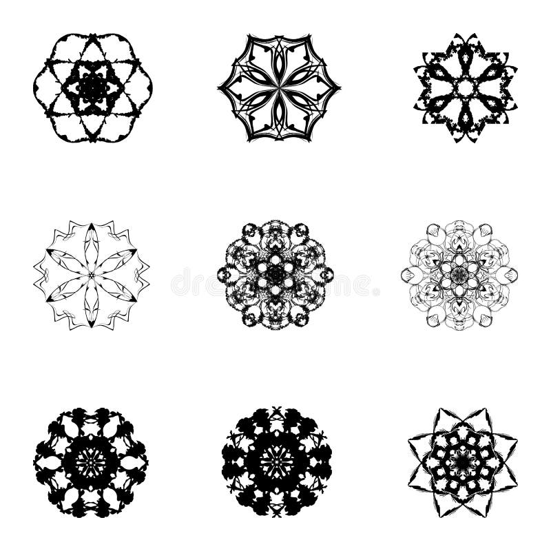 Sistema de nueve elementos del drenaje de la mano para el diseño stock de ilustración Sistema de nueve elementos del drenaje de la mano para el diseño stock de ilustración
