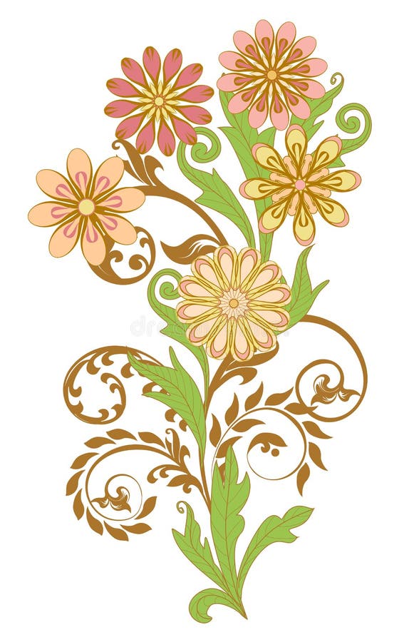 Sistema de ornamentos florales decorativos libre illustration Sistema de ornamentos florales decorativos libre illustration