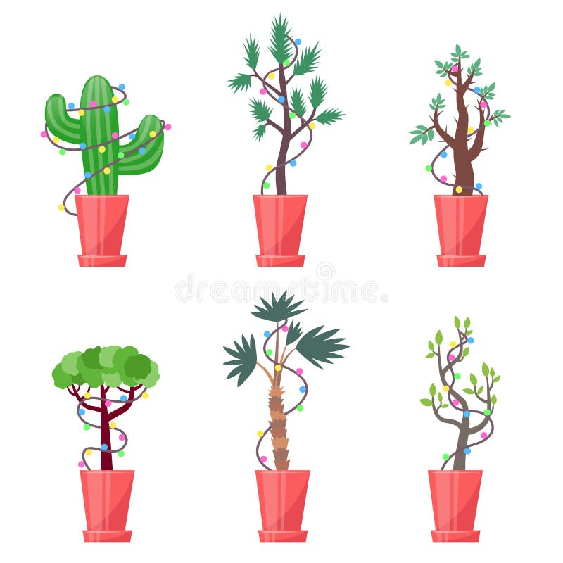 Sistema de plantas del Año Nuevo libre illustration Sistema de plantas del Año Nuevo libre illustration