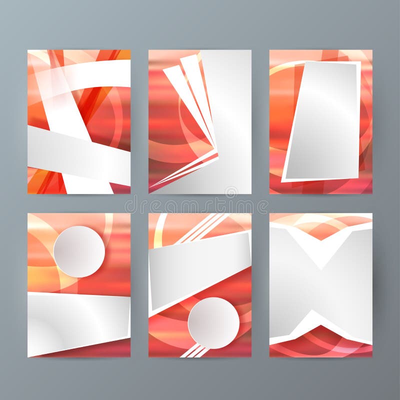 Sistema de plantillas del diseño del folleto A4 con modo abstracto geométrico stock de ilustración Sistema de plantillas del diseño del folleto A4 con modo abstracto geométrico stock de ilustración