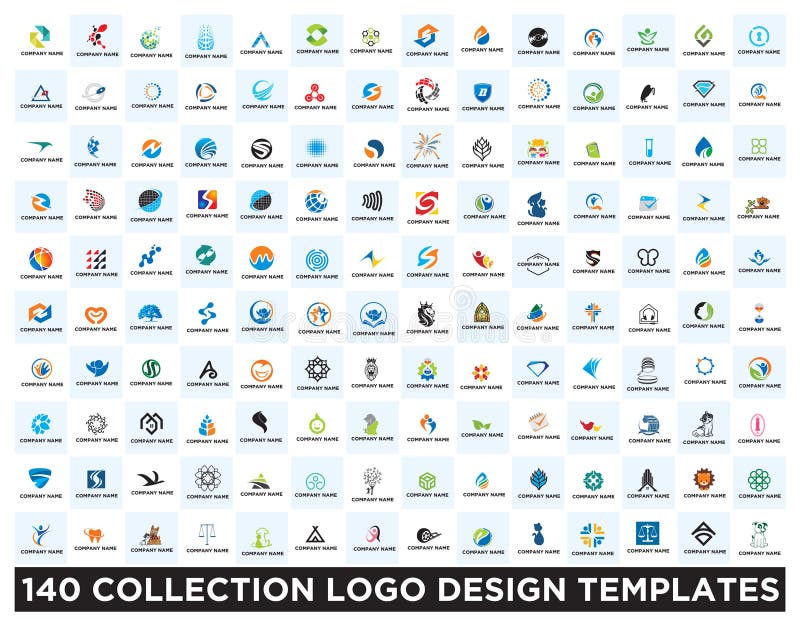 Sistema de plantillas del diseño del logotipo libre illustration Sistema de plantillas del diseño del logotipo libre illustration
