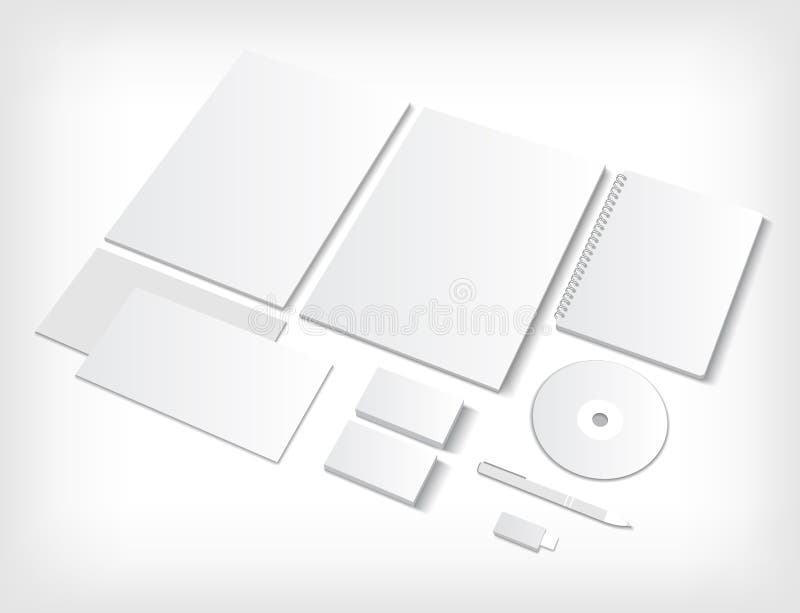 Sistema de plantillas del espacio en blanco del ci con las tarjetas de visita y stock de ilustración Sistema de plantillas del espacio en blanco del ci con las tarjetas de visita y stock de ilustración