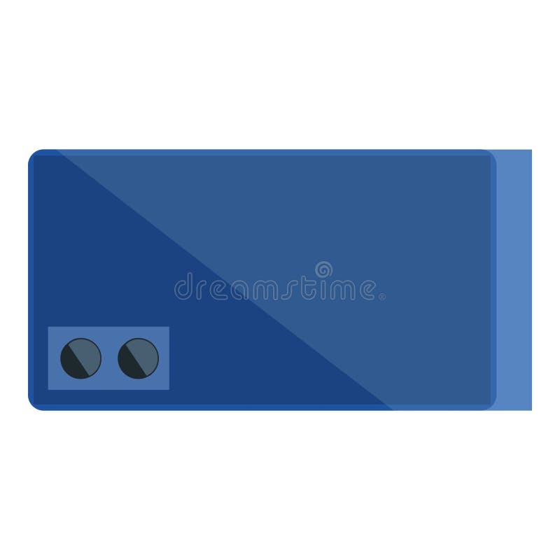 Sistema de refrigeración de aire acondicionado azul montado en la pared stock de ilustración