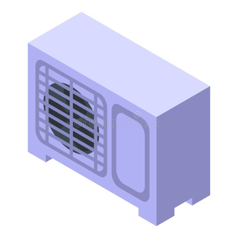 Sistema de refrigeración moderno de aire acondicionado que proporciona un flujo de aire fresco stock de ilustración