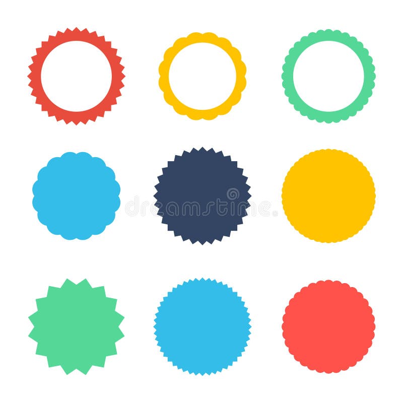 Sistema de starburst del vector, insignias del resplandor solar Iconos en el fondo blanco Etiquetas planas simples del vintage de ilustración del vector Sistema de starburst del vector, insignias del resplandor solar Iconos en el fondo blanco Etiquetas planas simples del vintage de ilustración del vector